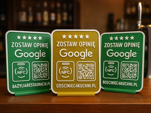Zwiększ widoczność swojej firmy z Stojakiem 3D z NFC do Opinii Google – funkcjonalność i styl w jednym!